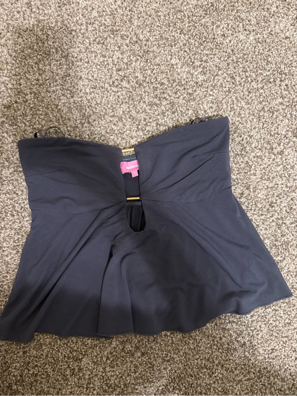 Edikted Gray Strapless Top